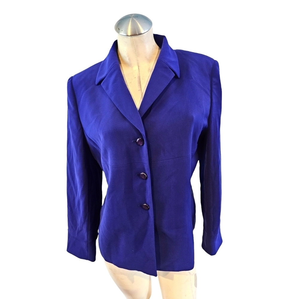 Le Suit Size 10P Purple Blazer